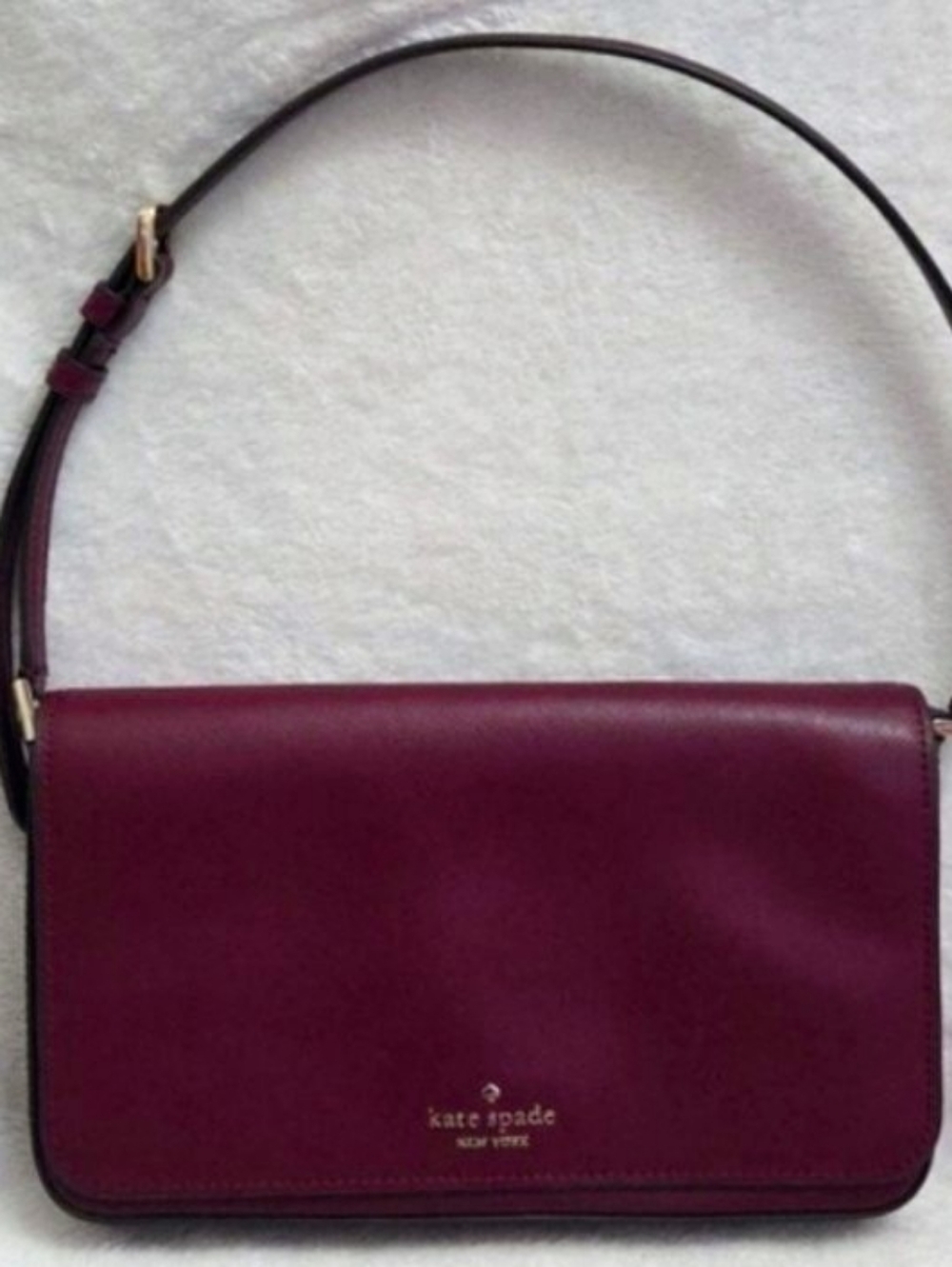 Kate Spade Plum Leather Shoulder Bag NWOT